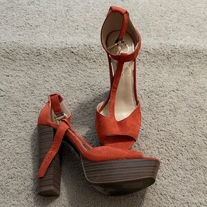 Jessica Simpson Burnt Orange Platform Sandals